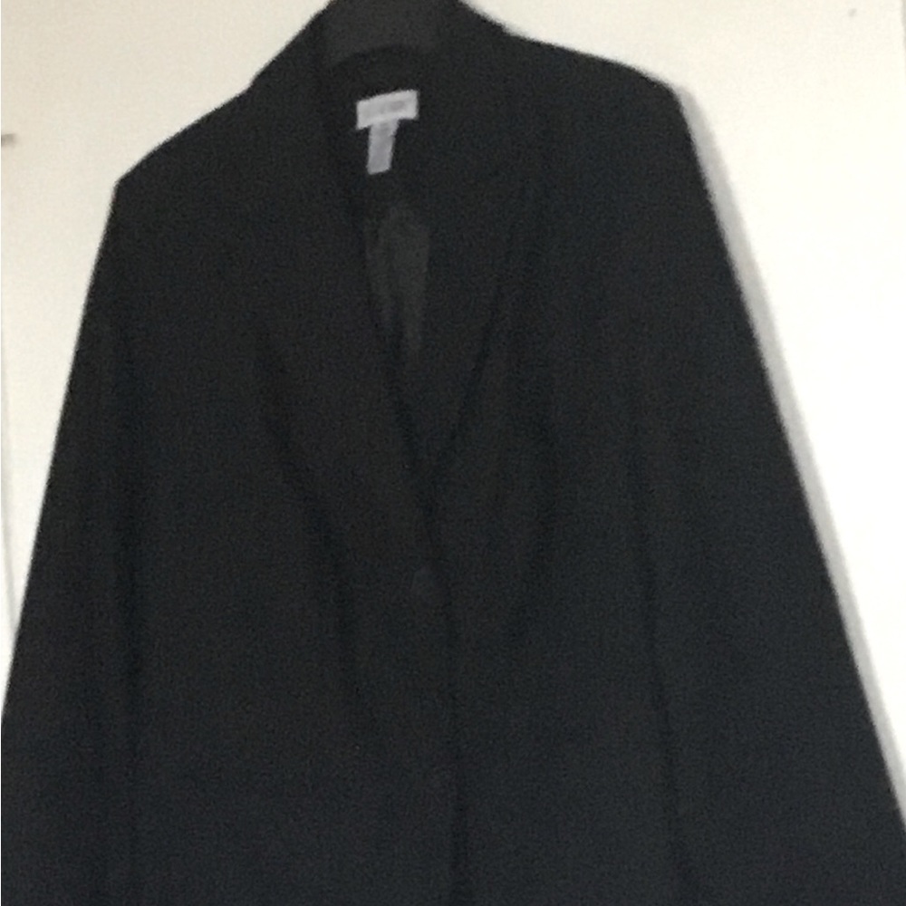 J.G.Hook Black Single button down blazer. Size 14W.  Good pre-owned condition